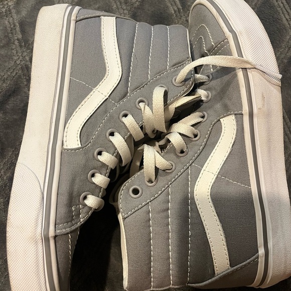 Vans Gray and White Skateboarding High-Tops - Picture 6 of 7